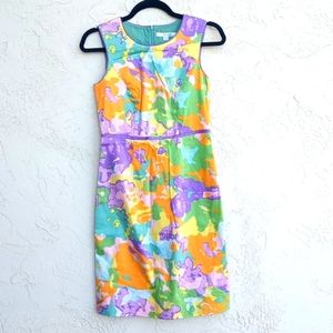 BODEN Multicolor Sleeveless Floral Sheath Dress Size 2